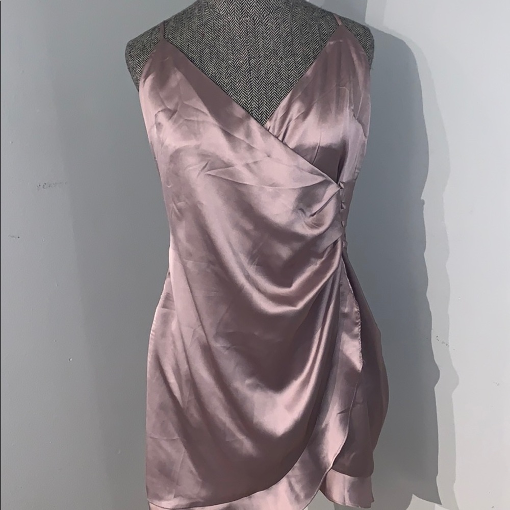 Lavender Silk Wrap Style Dress